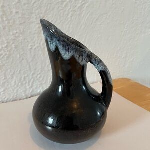 Elegant Black and Blue Ceramic Pitcher
